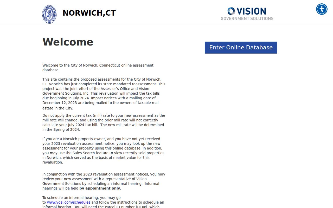 Norwich street directory Vision assessor property search