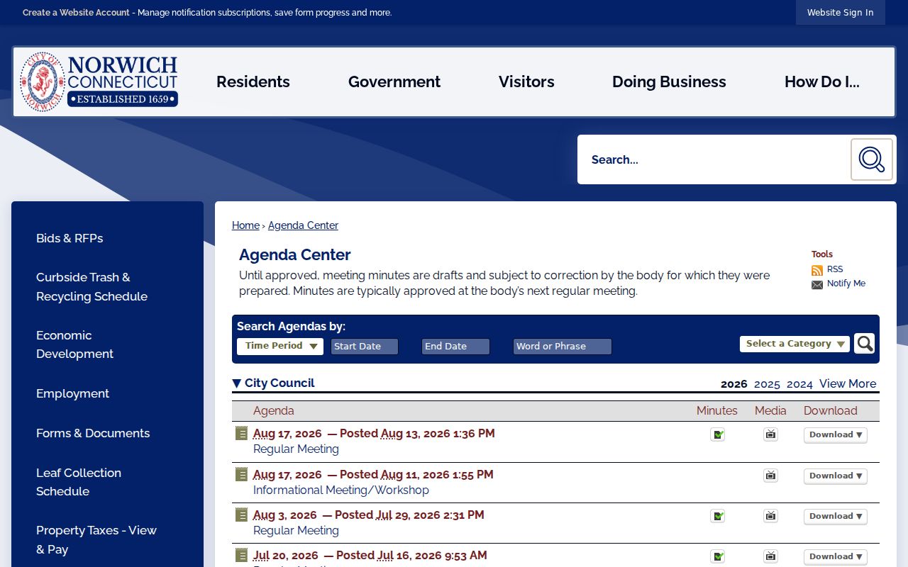 Norwich neighbors public neighborhood planning agenda records